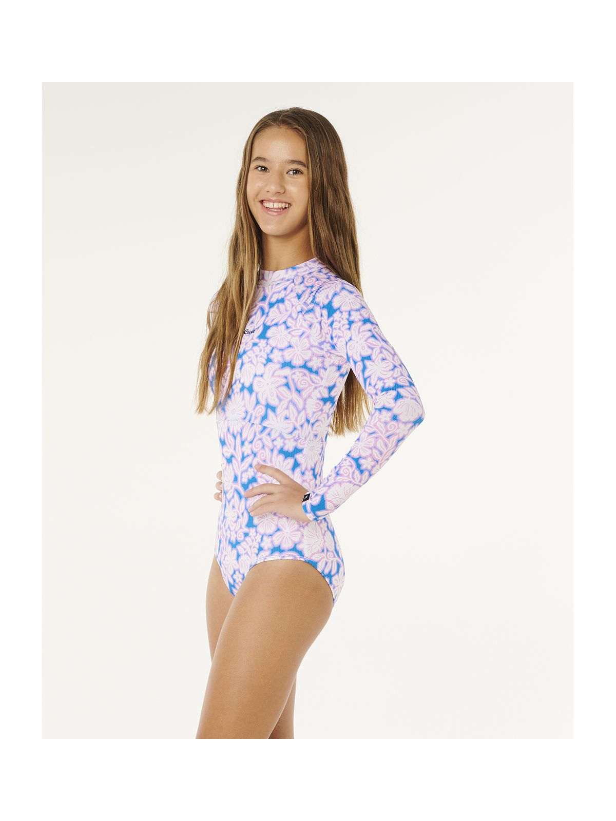 Kostium dziewczęcy RIP CURL Sunshine Upf Ls Surfsuit- Girl niebieski