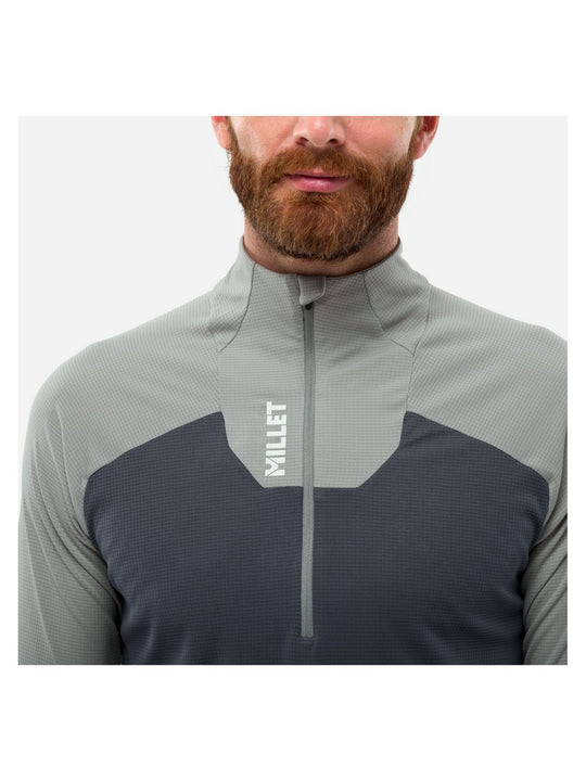 Koszulka męska MILLET Kamet Ts Zip Ls M szara
