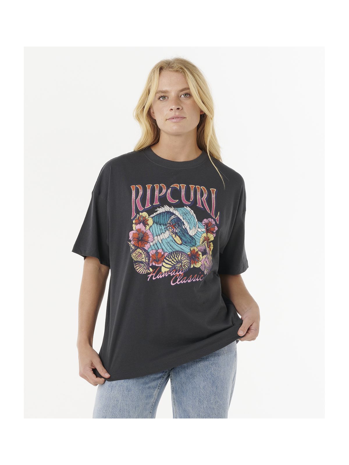 Koszulka RIP CURL HAWAII CLASSIC HERITAGE TEE czarna