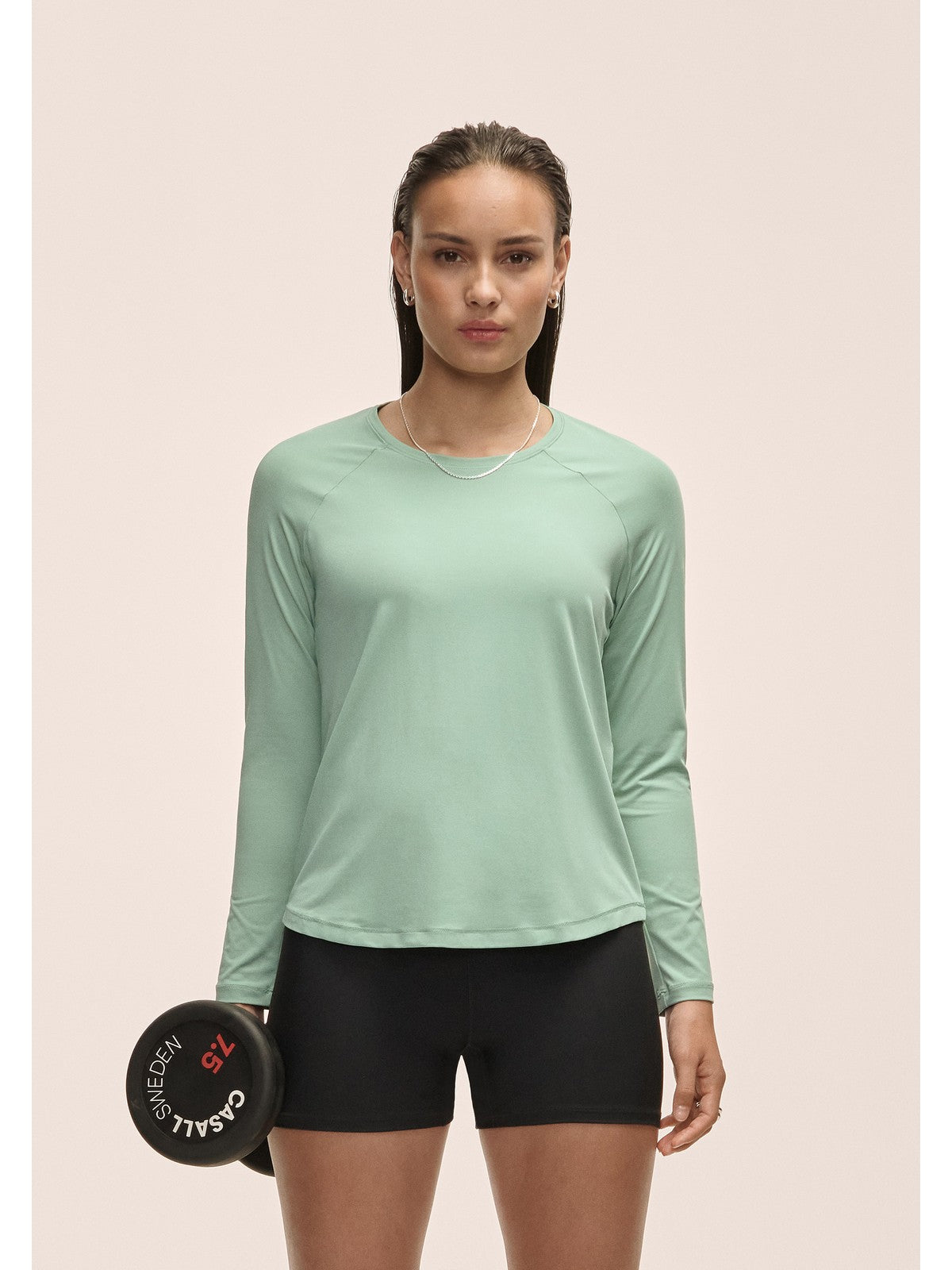 Koszulka treningowa damska CASALL Essential Long Sleeve kolor zielony