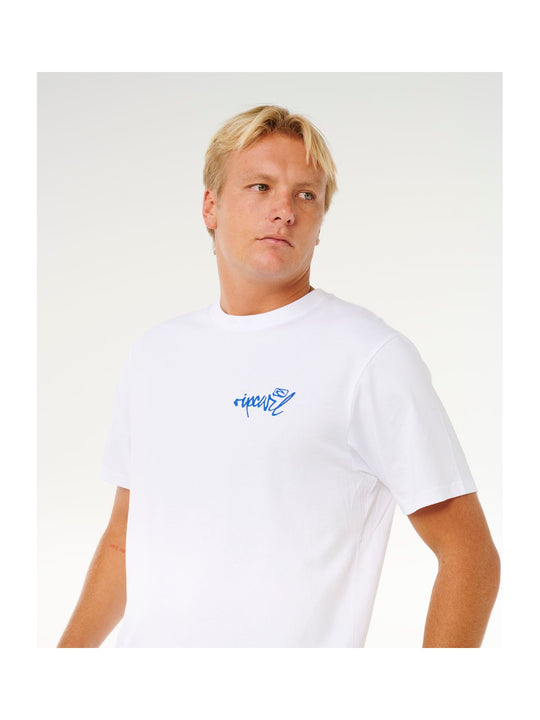 Koszulka męska RIP CURL Inner Visions Hack Tee biała
