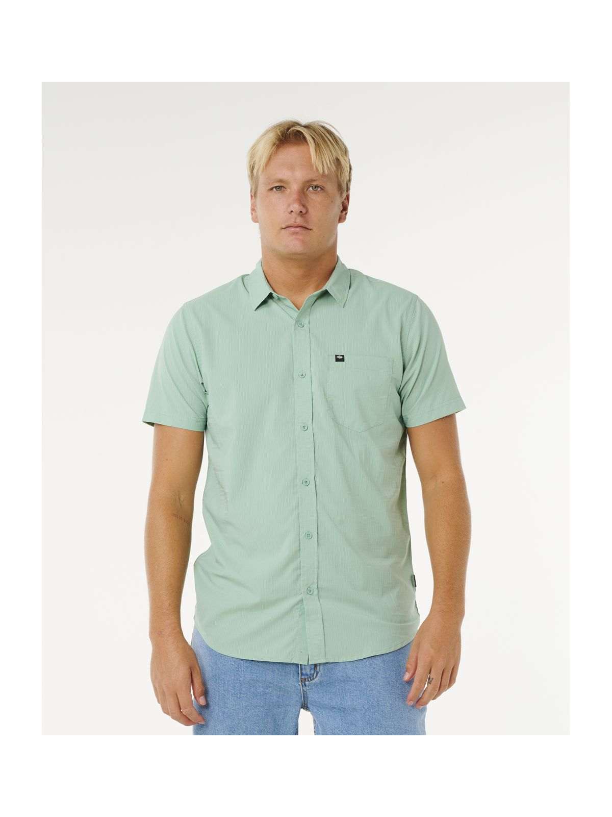 Koszula męska RIP CURL Vaporcool Aerotech S/S Shirt zielona