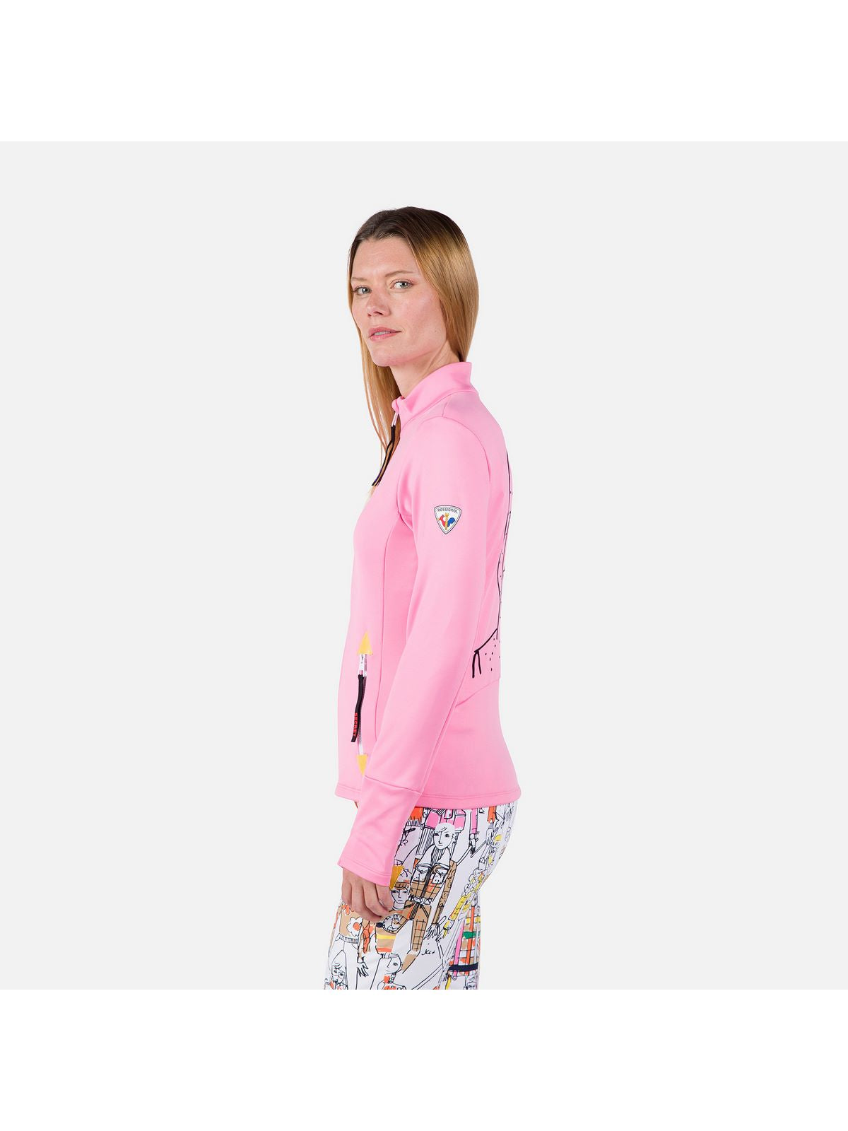 Bluza Rossignol W Climi Jkt różowy - Adventure Sports