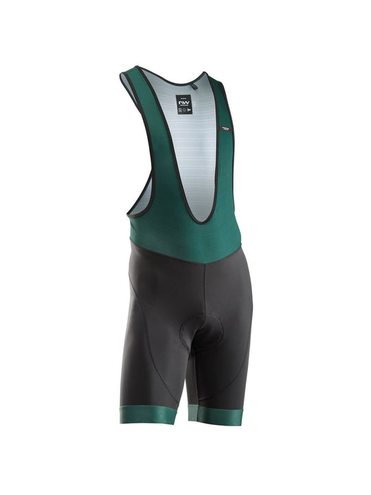 Spodenki rowerowe NORTHWAVE Active Evo Bibshort czarno zielone
