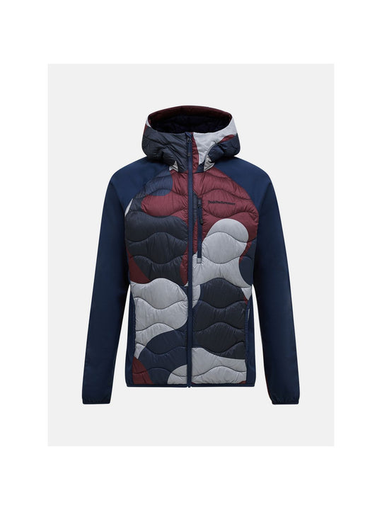 Kurtka puchowa męska PEAK PERFORMANCE Helium AOP Down Hybrid Hood multikolor

