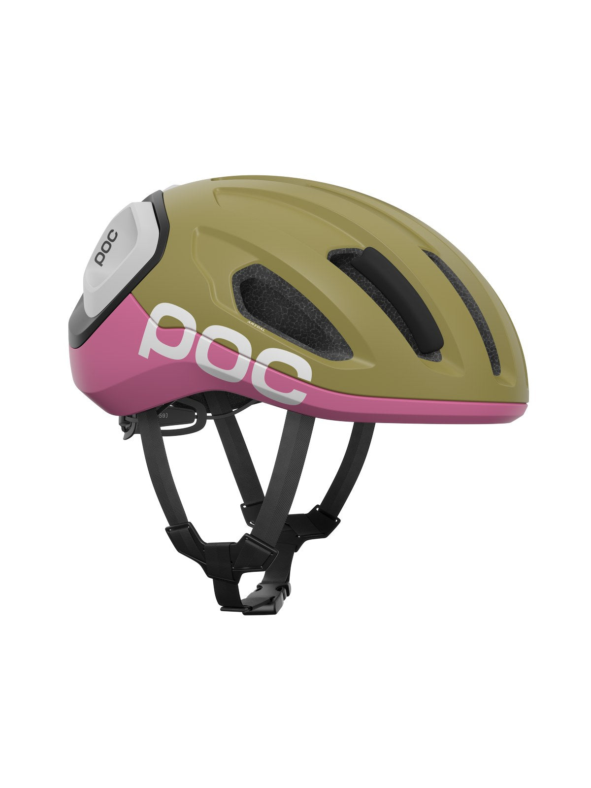 Kask rowerowy POC Amidal oliwkowo różowy