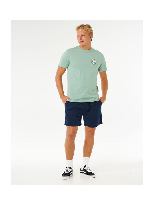 Koszulka męska RIP CURL Pacific Rinse Stacked Tee zielona
