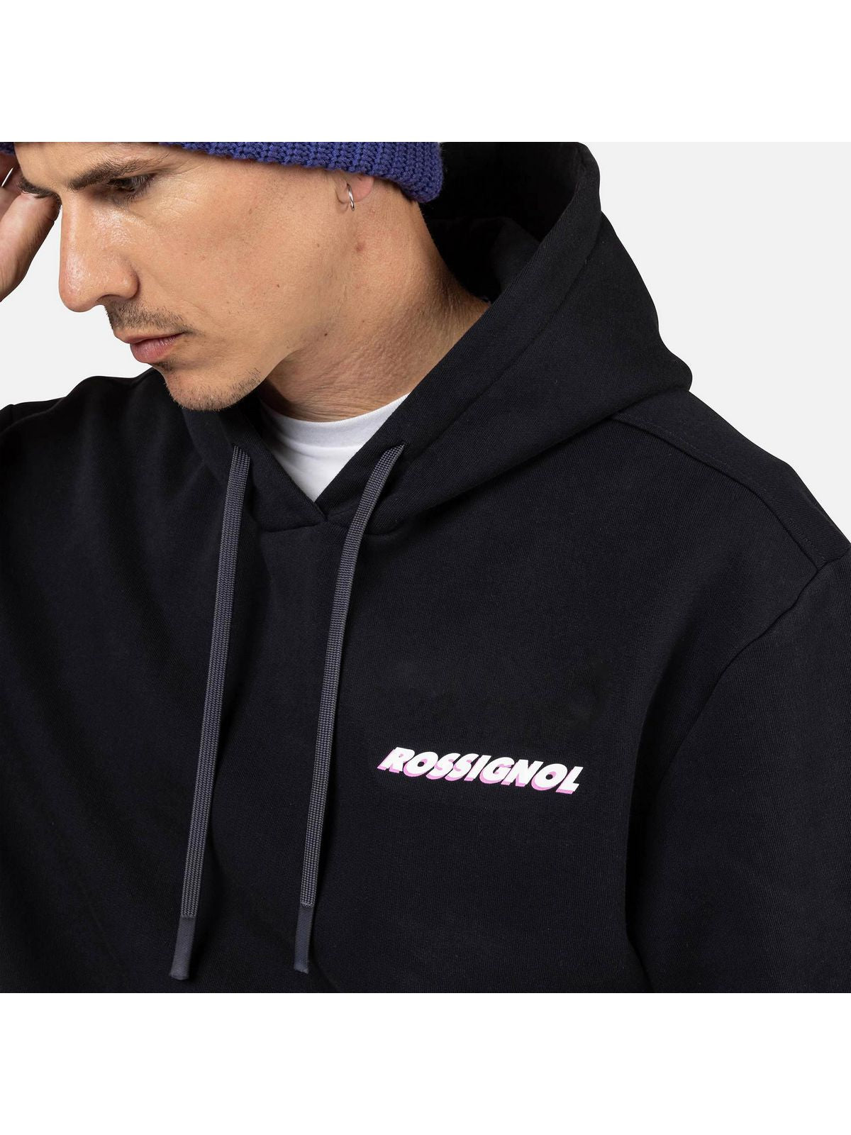 Bluza męska męska ROSSIGNOL WATERFALL H RELAX SWEATSHIRT czarna