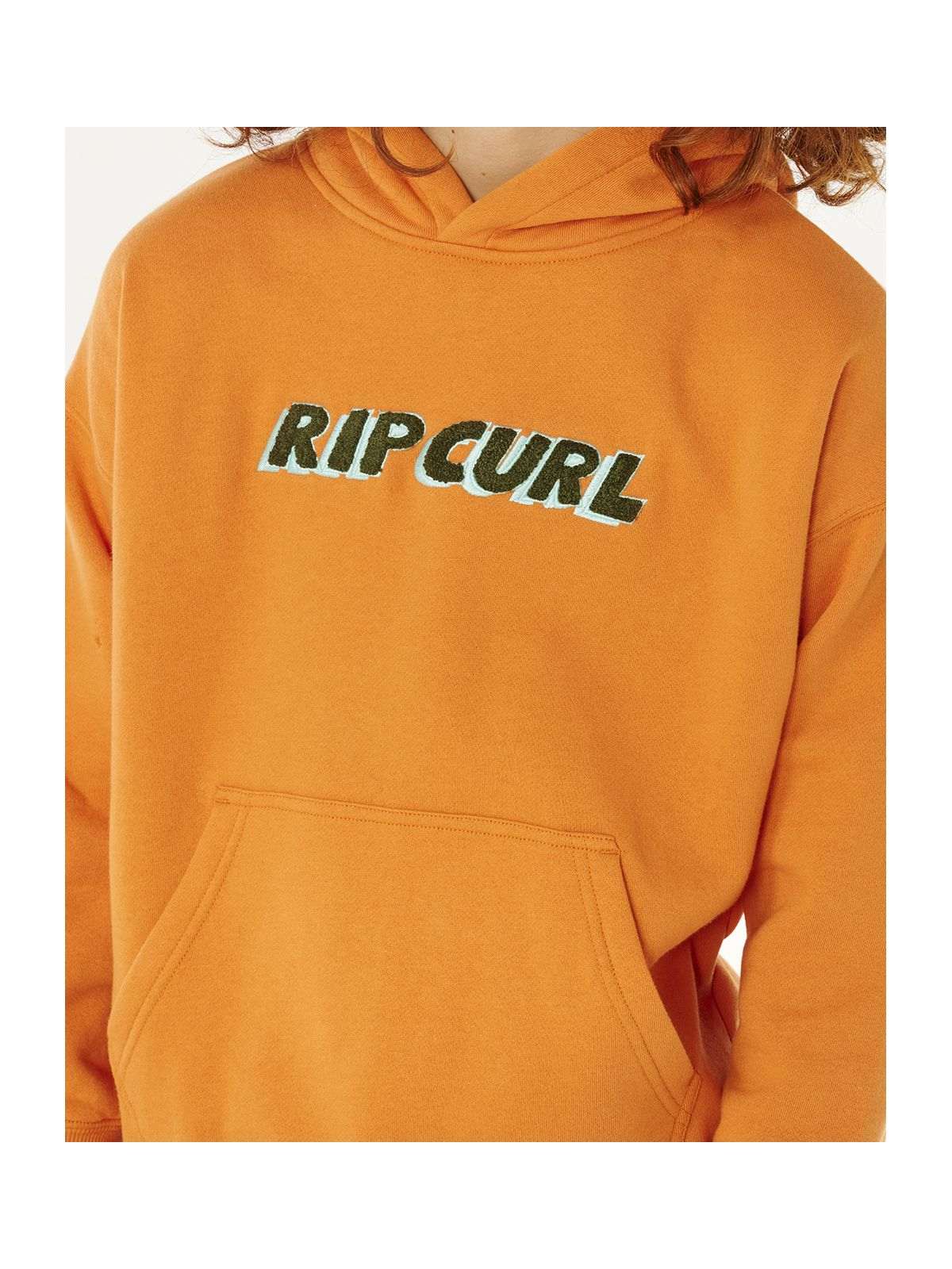 Bluza chłopięca RIP CURL Eternal Shred Logo Hood-Boy pomarańczowa