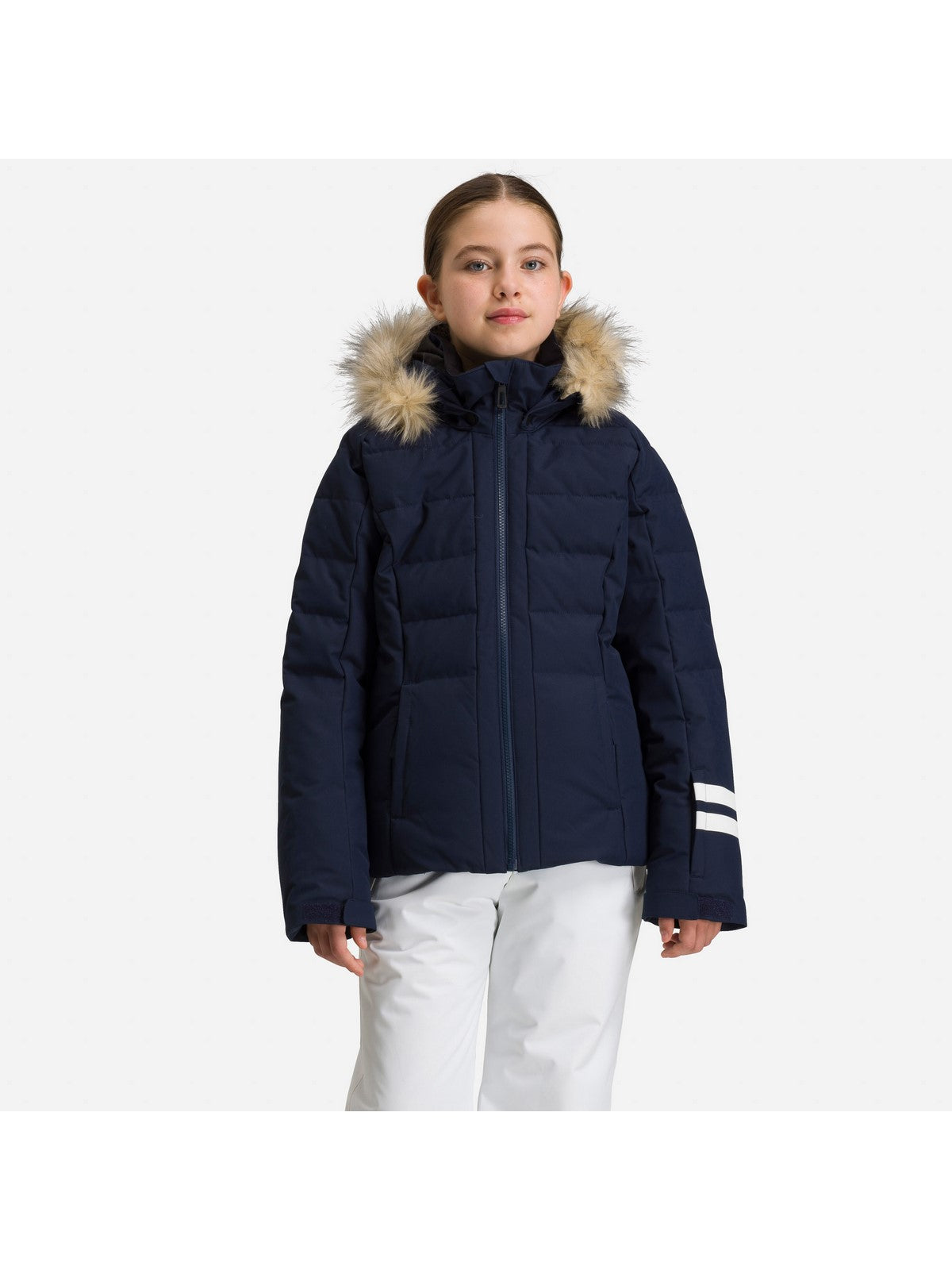 Kurtka narciarska dziewczęca ROSSIGNOL Girl Polydown Jkt granatowy - Adventure Sports