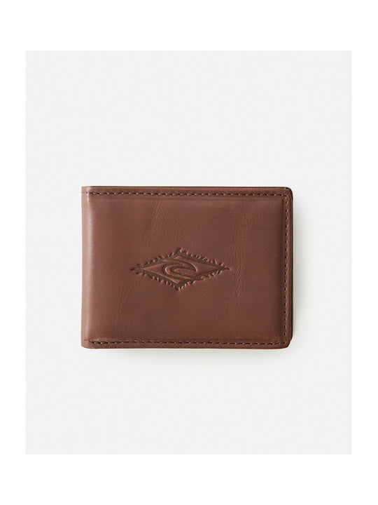 Portfel skórzany RIP CURL Raw Energy Rfid Slim brązowy
