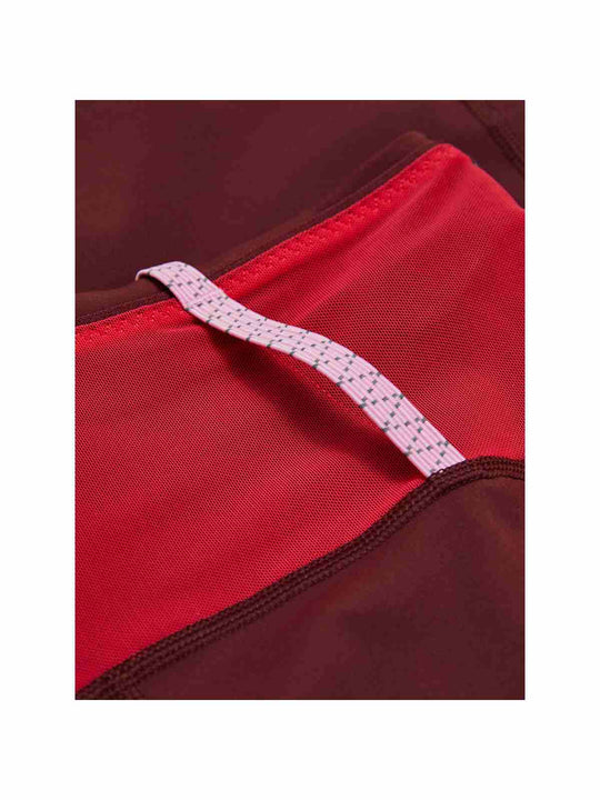 Legginsy treningowe damskie PEAK PERFORMANCE W Light Short Tights bordowe - Adventure Sports
