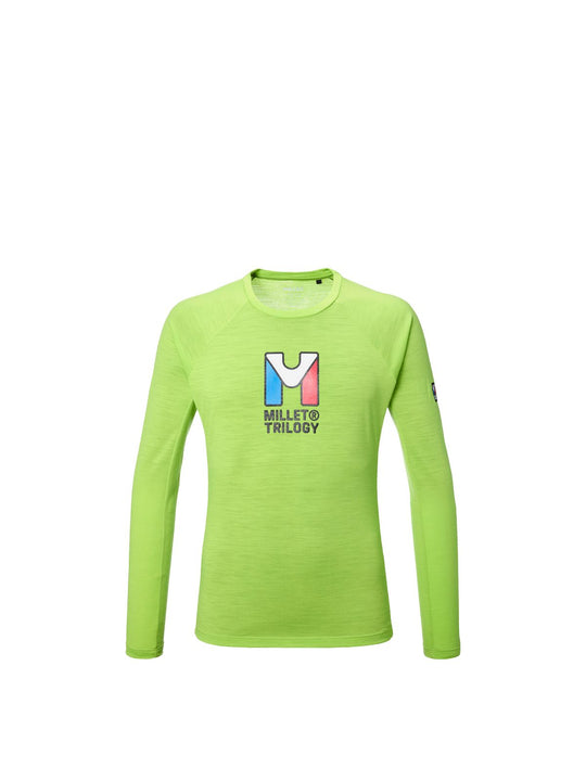 Koszulka męska MILLET Trilogy Wool Ts Ls M żółta limonkowa
