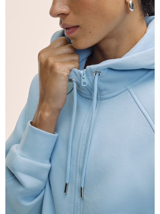 Bluza damska CASALL Easy Oversized Zip Hoodie kolor niebieski
