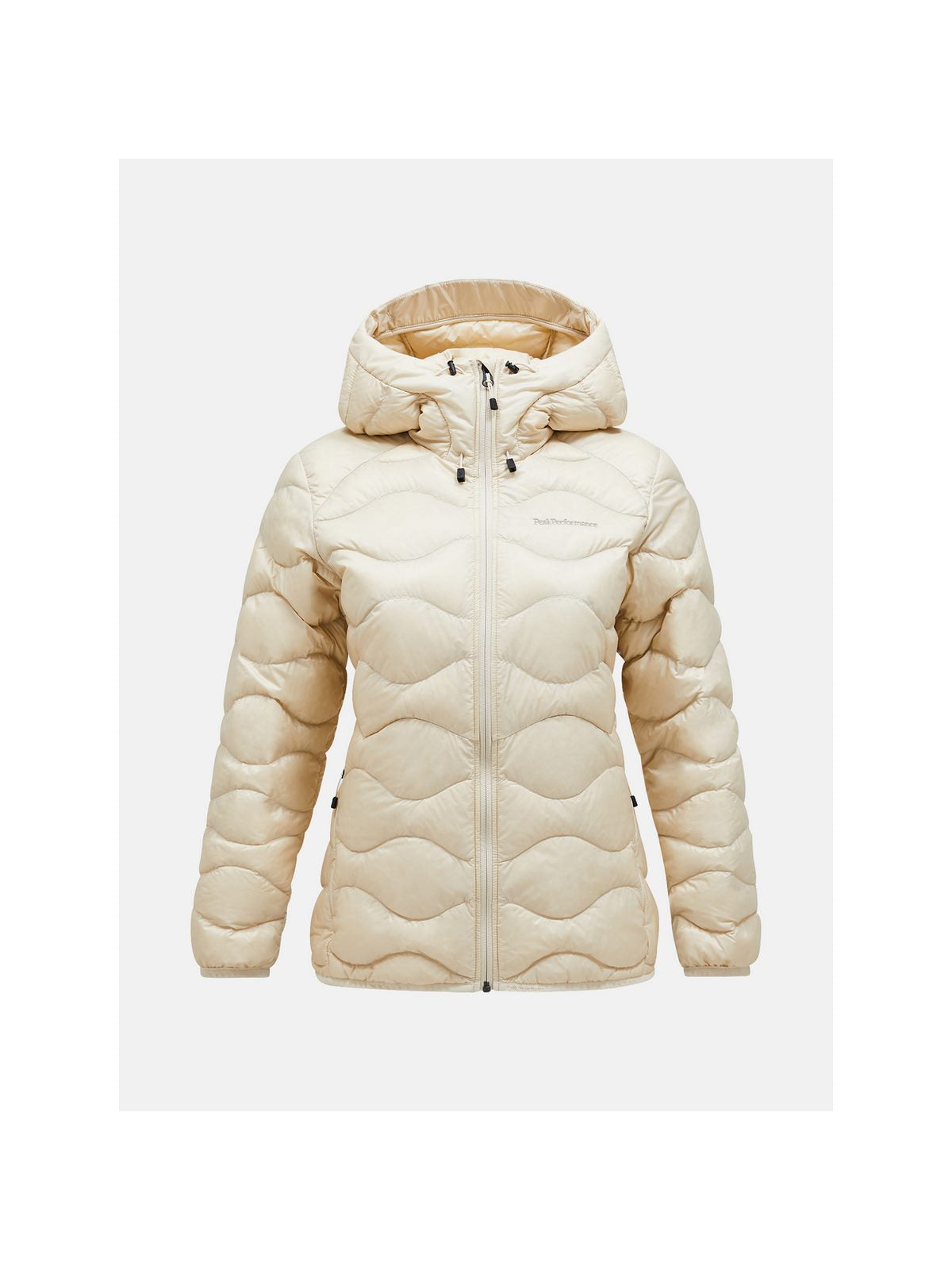adventuresports kurtka-puchowa-damska-peak-performance-helium-down-hood-jacket-women-bezowy-g79841030-n36 front
