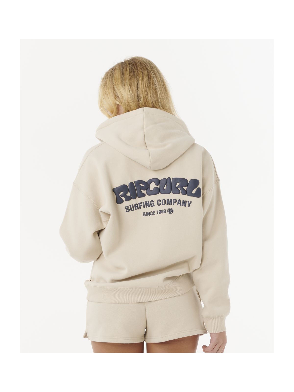 Bluza RIP CURL Surf Puff Heritage Hood beżowa