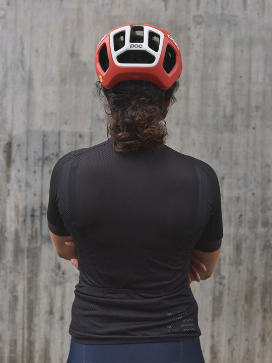 Koszulka rowerowa POC W’s ESSENTIAL ROAD LOGO Jersey - czarny - Adventure Sports
