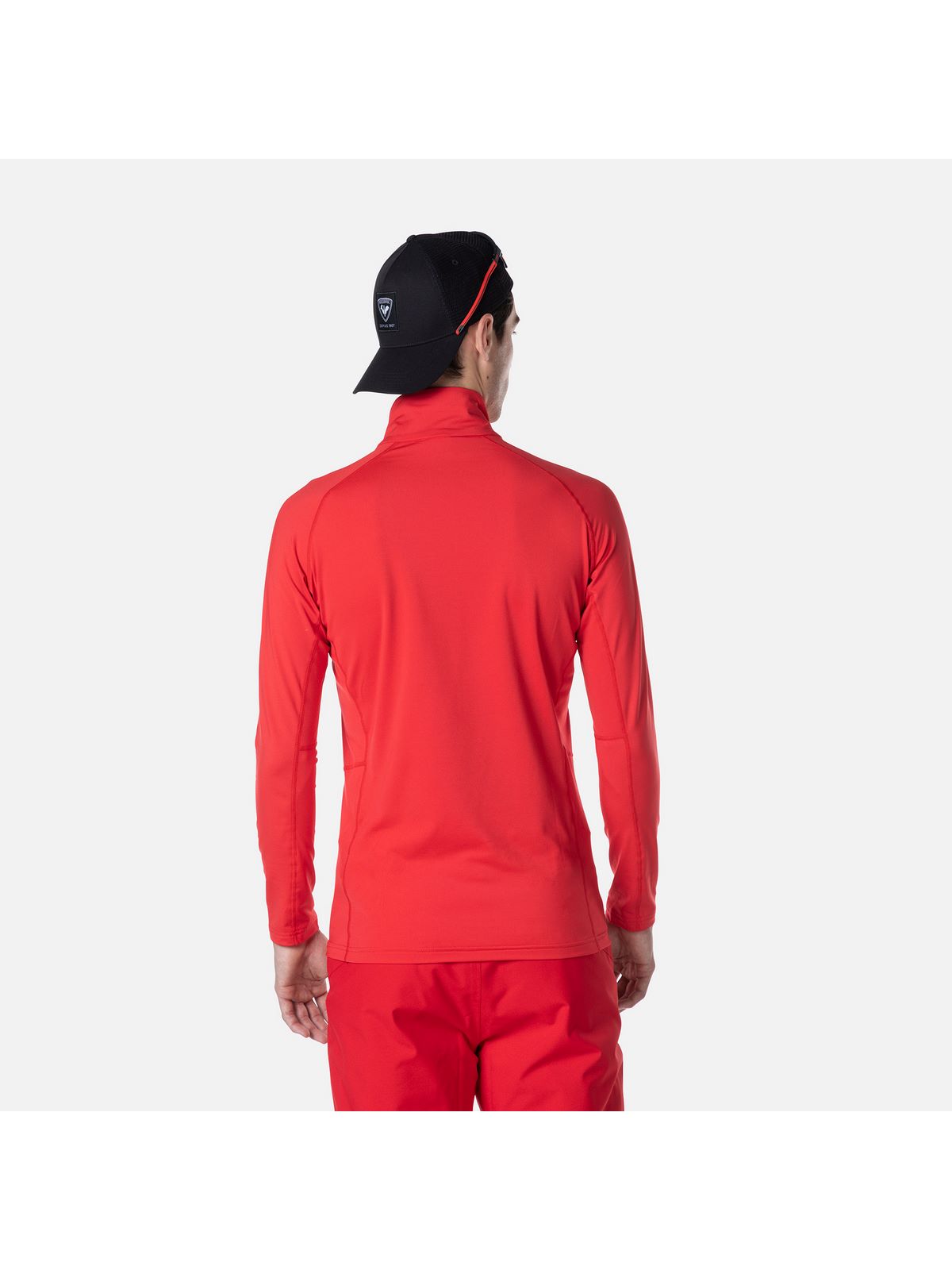Koszulka męska ROSSIGNOL Classique 1/2 Zip czerwony