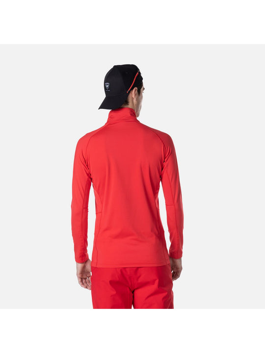 Koszulka męska ROSSIGNOL Classique 1/2 Zip czerwony
