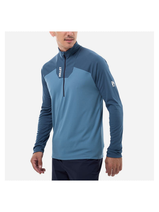 Koszulka męska MILLET Kamet Ts Zip Ls M niebieska
