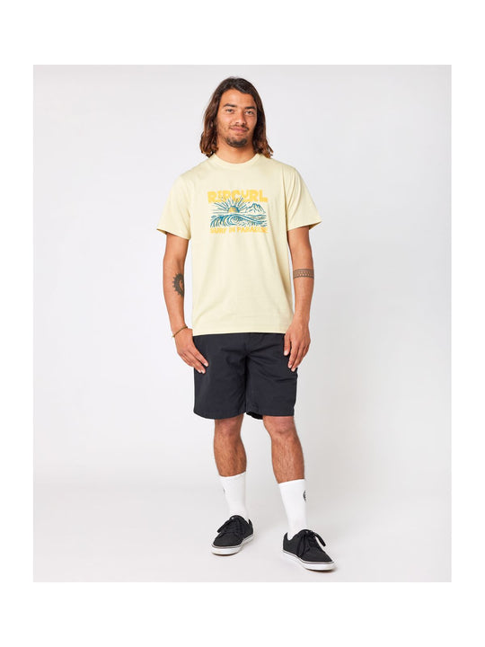 KOSZULKA RIP CURL SURF PARADISE TEE żółty - M - Koszulka - Adventure Sports

