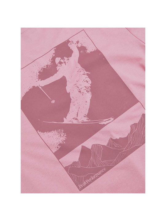 Koszulka Peak Performance W Explore Graphic Tee brązowy - Adventure Sports
