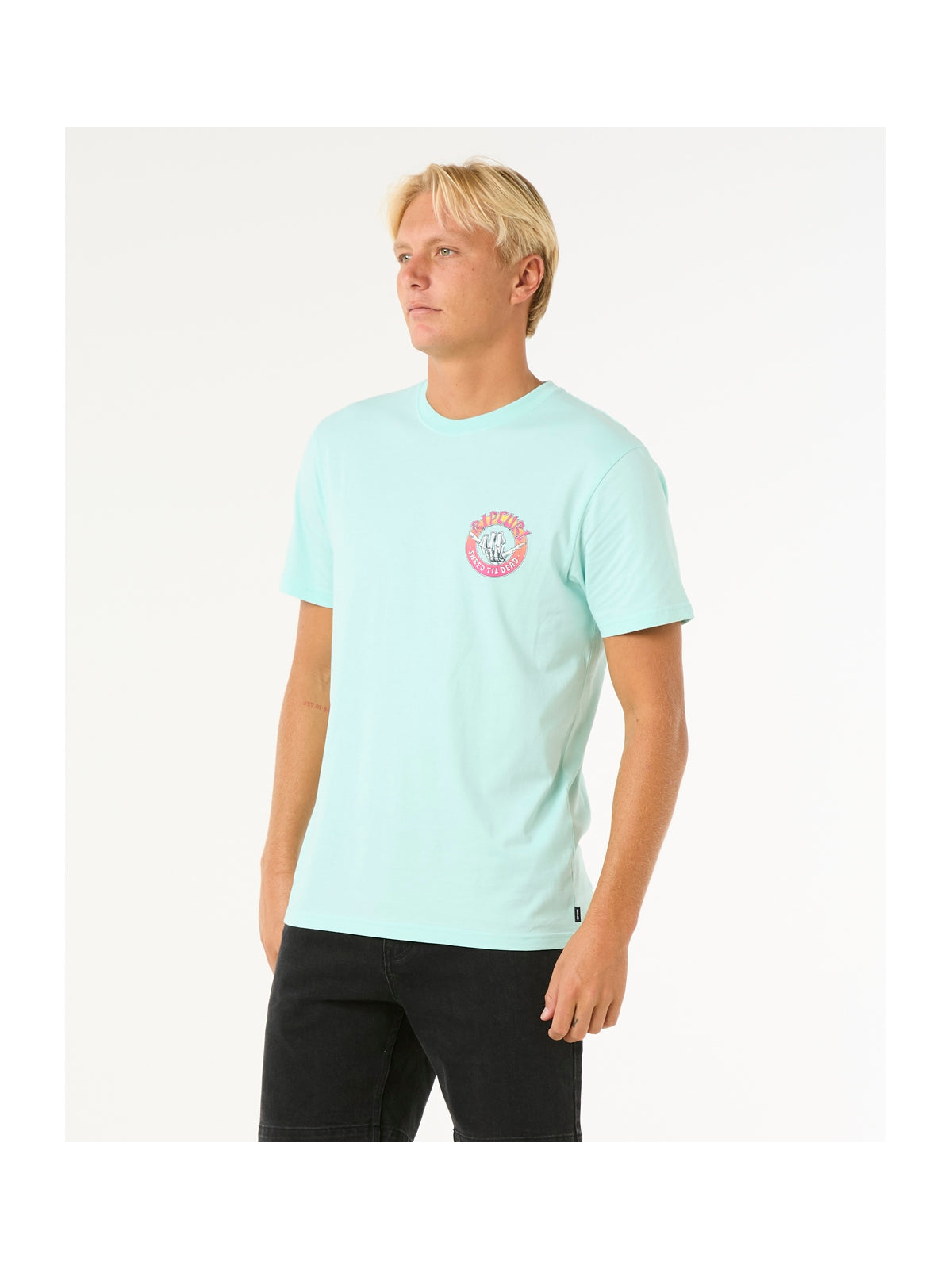Koszulka męska RIP CURL Shred Til Tee błękitna