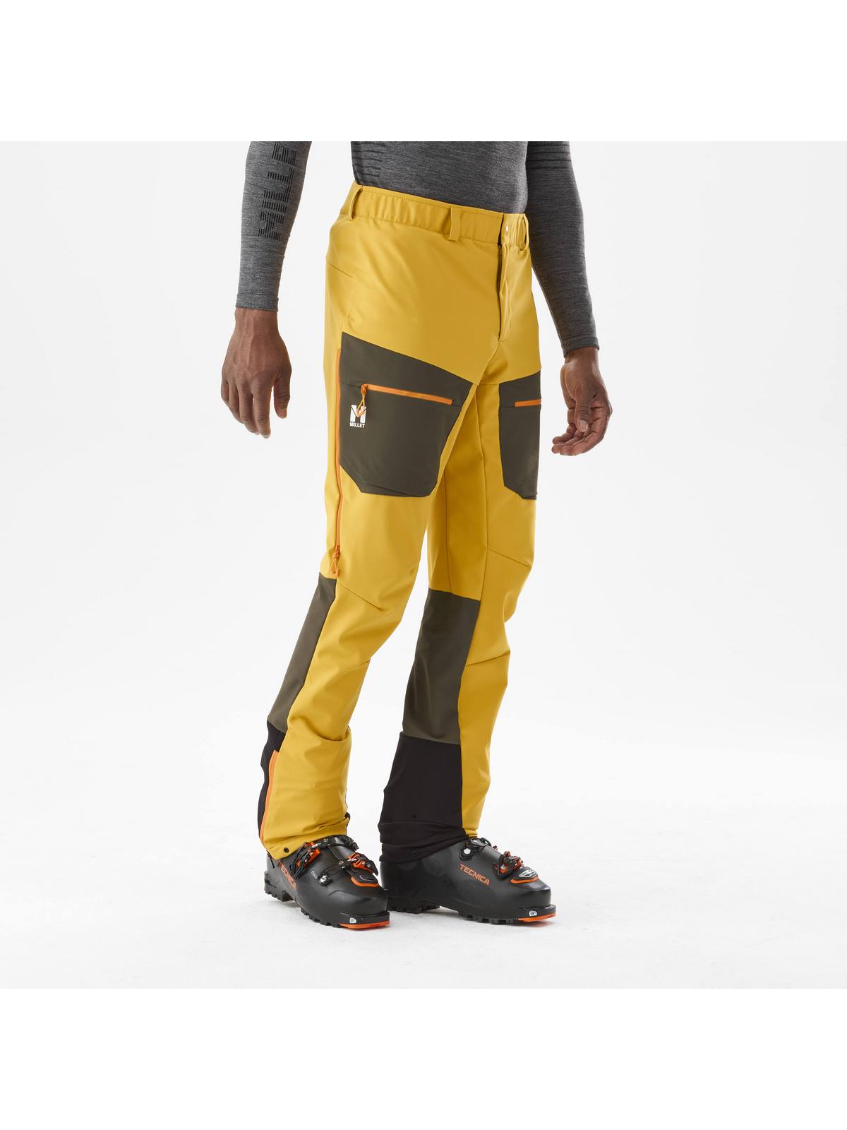 Spodnie narciarskie męskie MILLET M White Shield Pant żółty - Adventure Sports