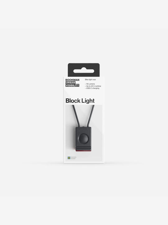Lampka rowerowa BOOKMAN Block Light Rear 18 lm black
