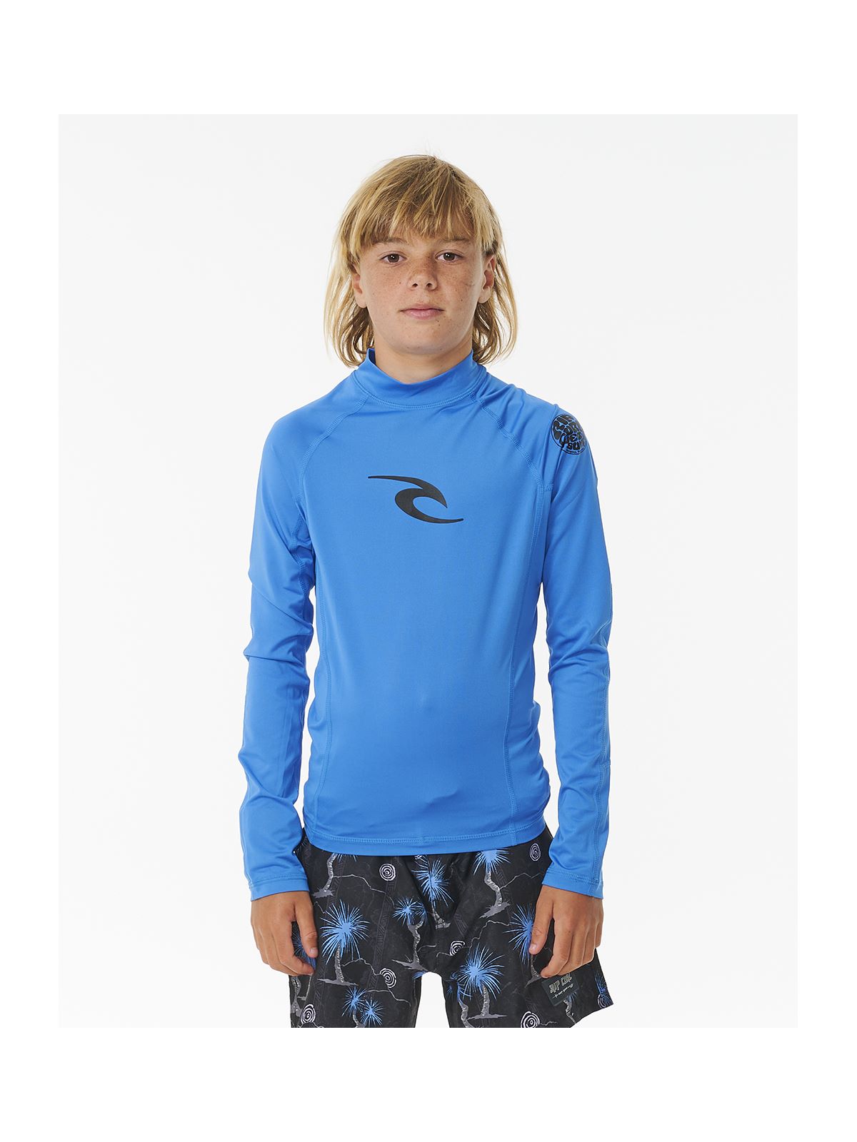 Lycra RIP CURL Brand Wave Upf L/S Boy niebieski