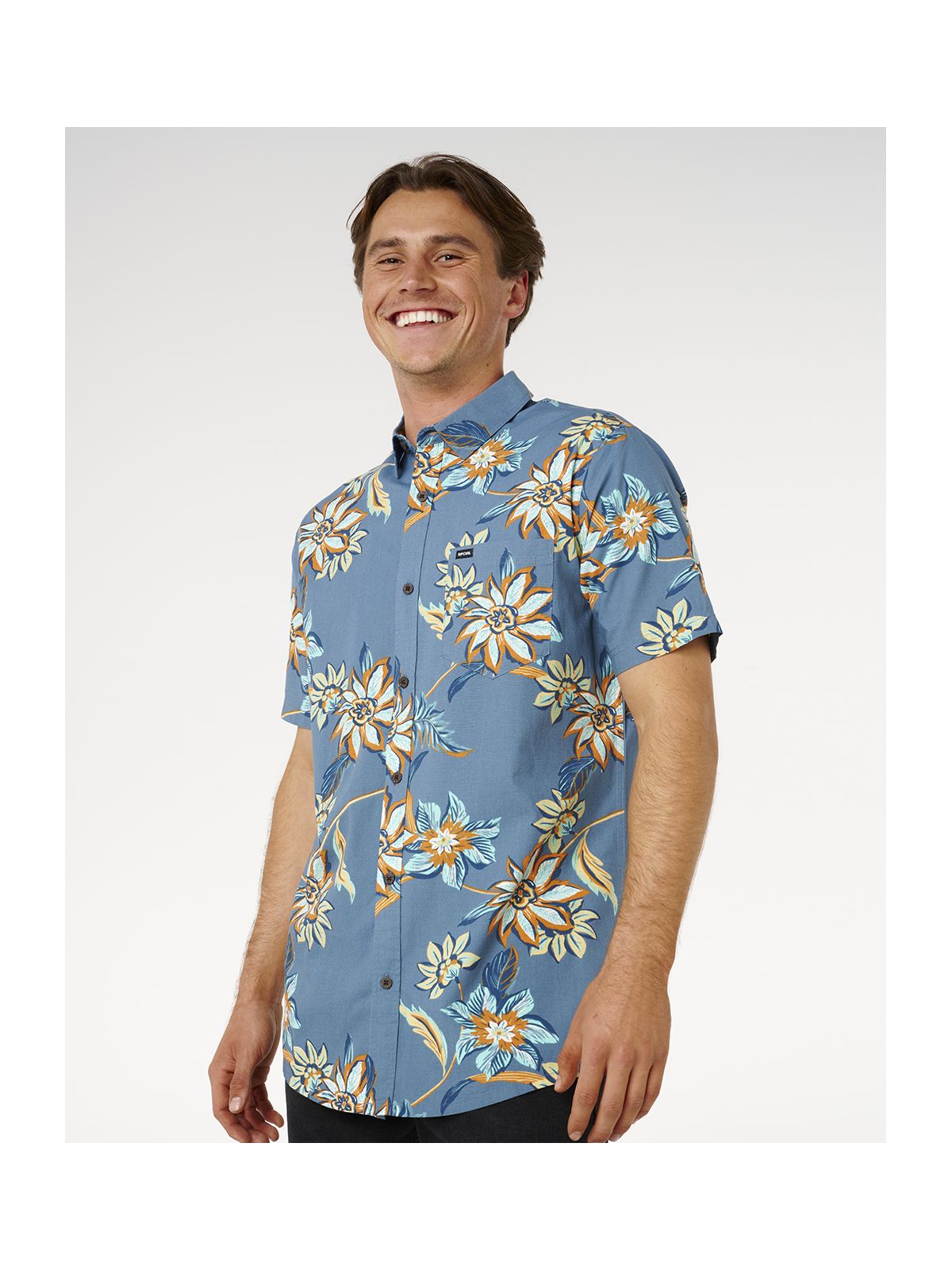 Koszula męska RIP CURL Sessions S/S Shirt niebieska