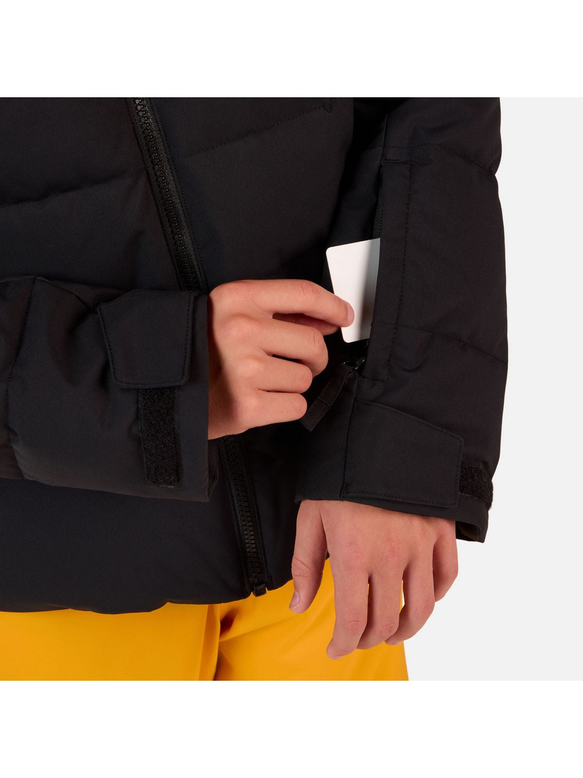 Kurtka narciarska dziecięca ROSSIGNOL Boy Siz Quilted Jkt czarna