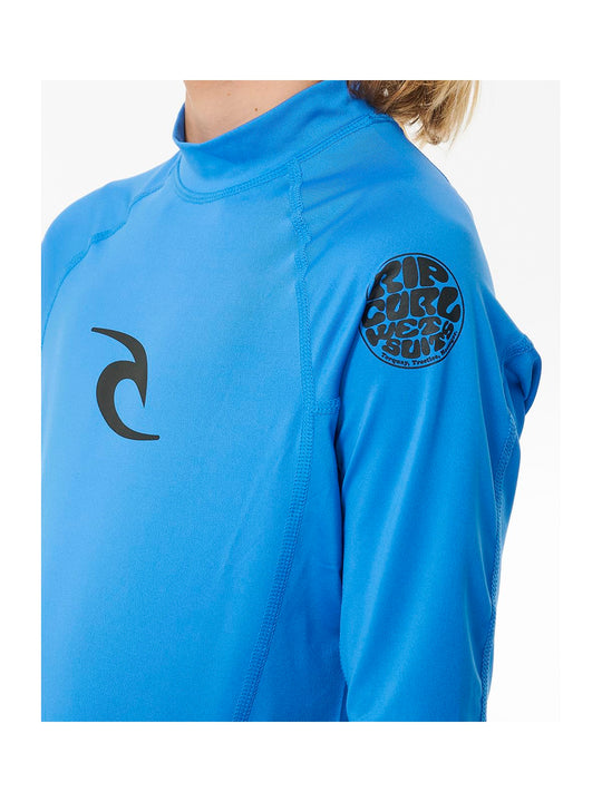 Koszulka do pływania chłopięca RIP CURL Brand Wave Upf S/S Boy niebieska
