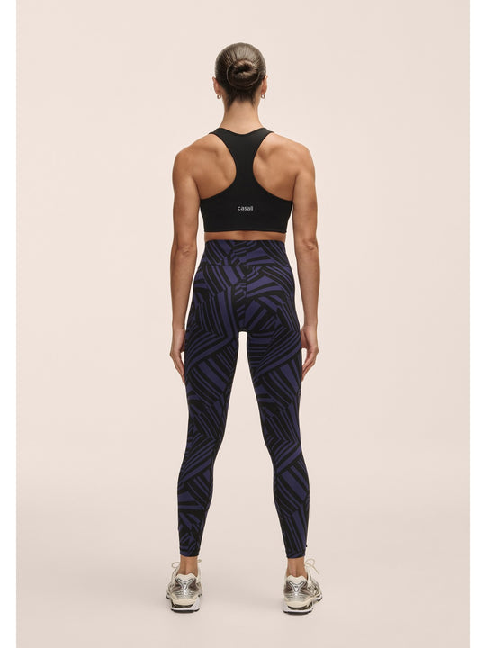 Legginsy damskie Casall Essential Printed Tights fioletowy - Adventure Sports
