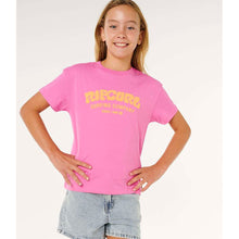 Koszulka dziewczęca RIP CURL Surf Puff Relaxed Tee- Girl różowa
