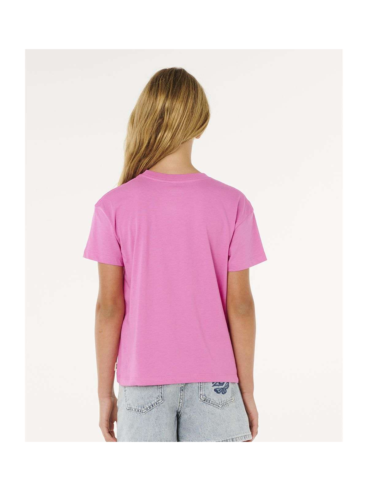 Koszulka dziewczęca RIP CURL Surf Puff Relaxed Tee- Girl różowa