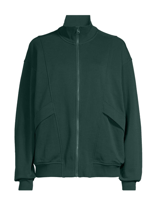 Bluza sportowa damska CASALL Comfy Full Zip Sweater zielony - Adventure Sports

