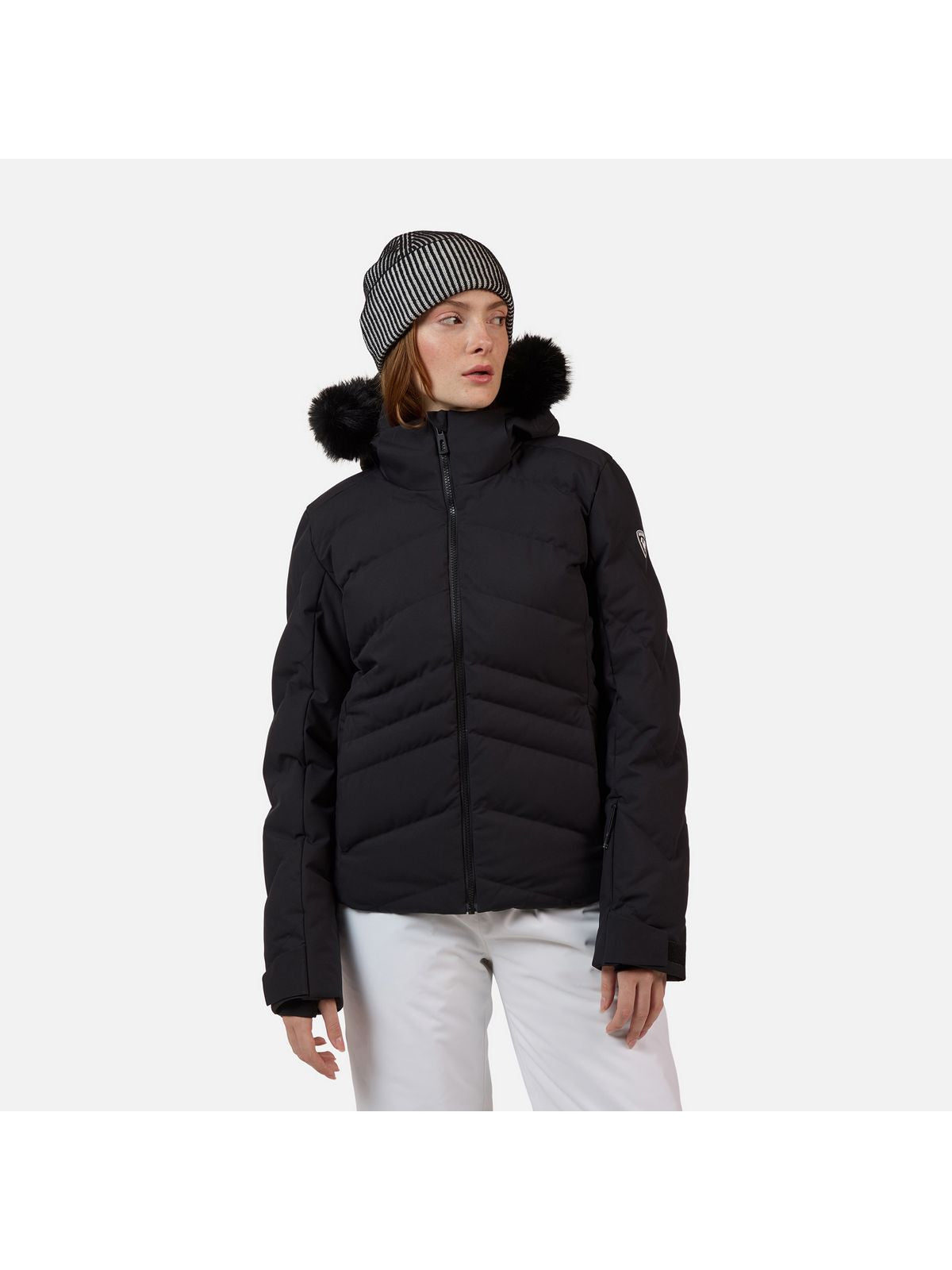 Kurtka narciarska damska ROSSIGNOL W STACI INSULATED JKT czarna