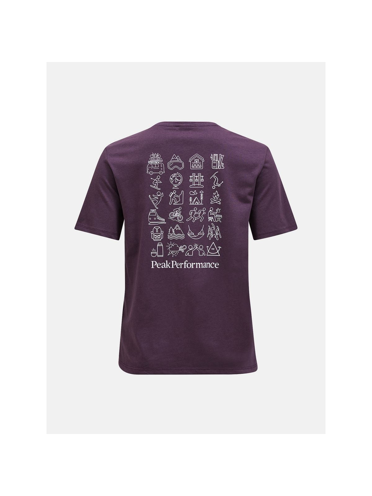 Koszulka Peak Performance W Explore Graphic Tee fioletowy - Adventure Sports