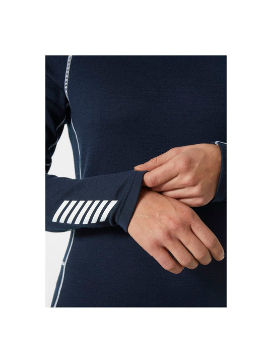 Koszulka damska Helly Hansen W Lifa Merino Midweight Crew niebieski - Adventure Sports
