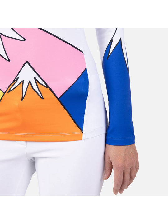 Koszulka Rossignol W Booster 1/2 Zip Top biały - Adventure Sports
