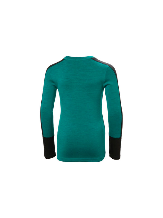 Bielizna dziecięca HELLY HANSEN Jr Lifa Merino Midweight Set kolor zielony
