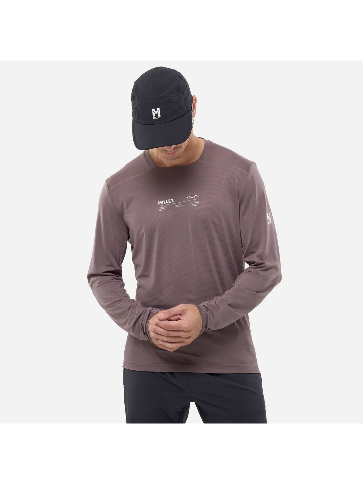 Koszulka męska MILLET Intense Ts Ls M fioletowa śliwkowa