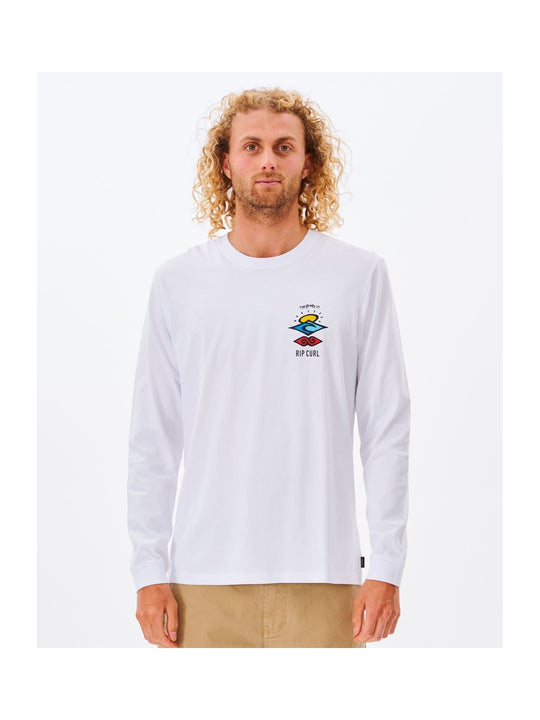 Koszulka RIP CURL Search Icon L/S Tee biały - Adventure Sports
