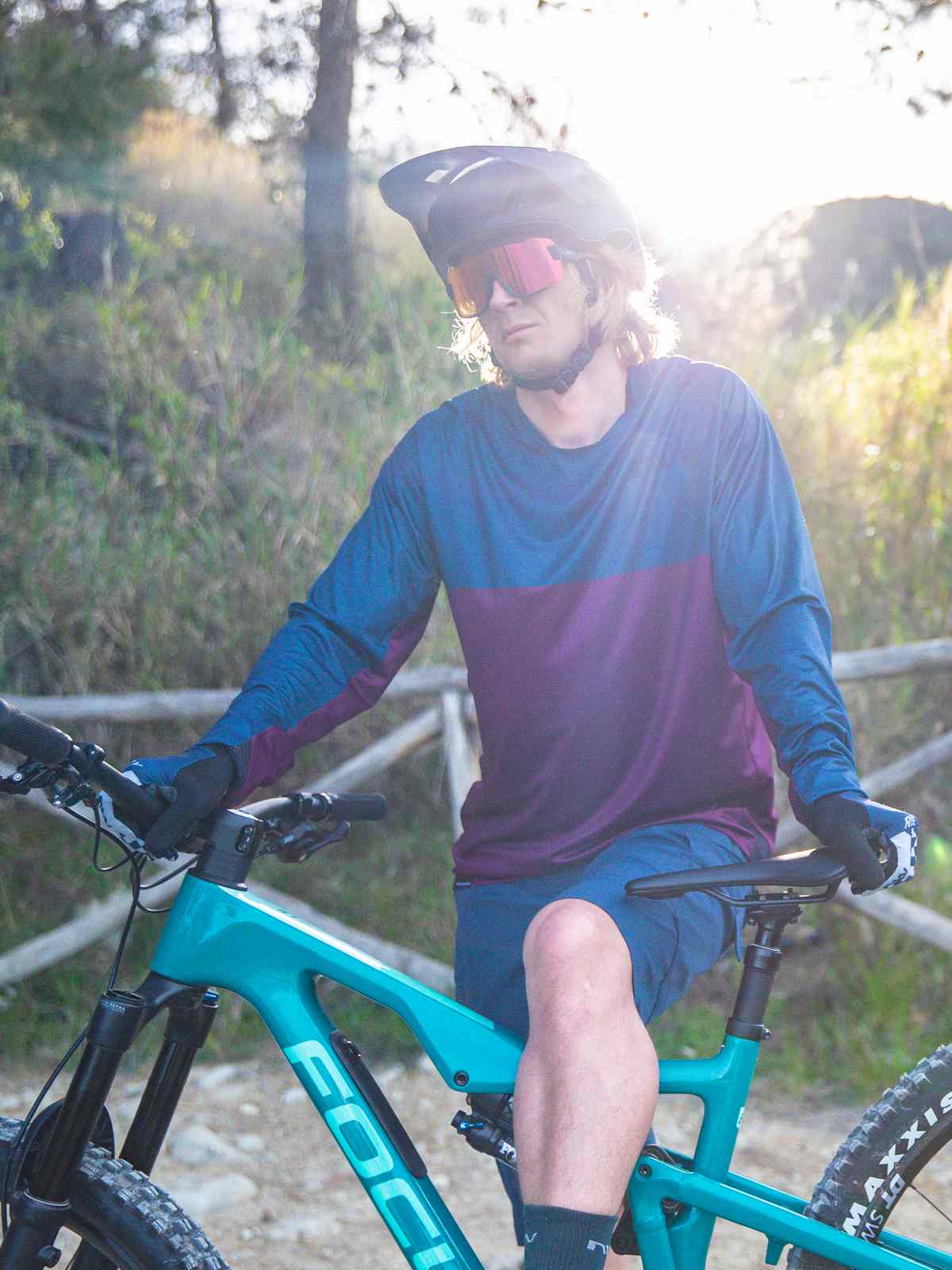 Koszulka rowerowa NORTHWAVE Edge Jersey niebieski/fioletowy - Adventure Sports