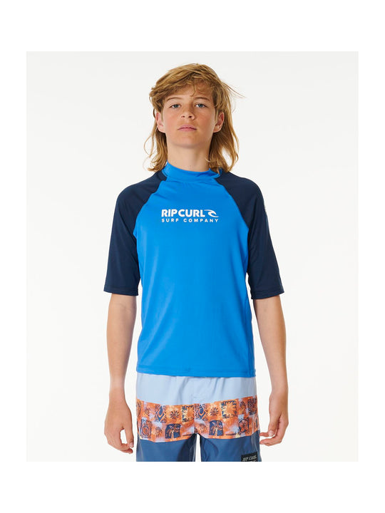 Lycra RIP CURL Shock Upf S/S-Boy niebieski
