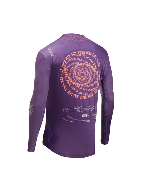 Koszulka rowerowa NORTHWAVE Edge 2 Jersey LS fioletowy - Adventure Sports
