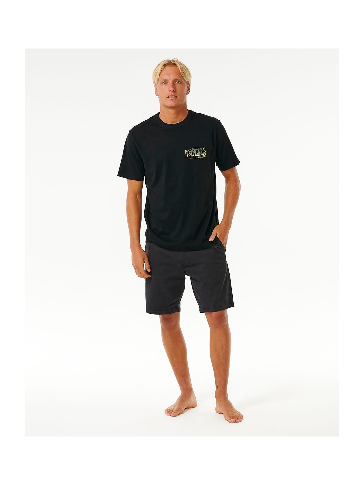 Koszulka RIP CURL Mason Pipeliner Tee czarny - Adventure Sports