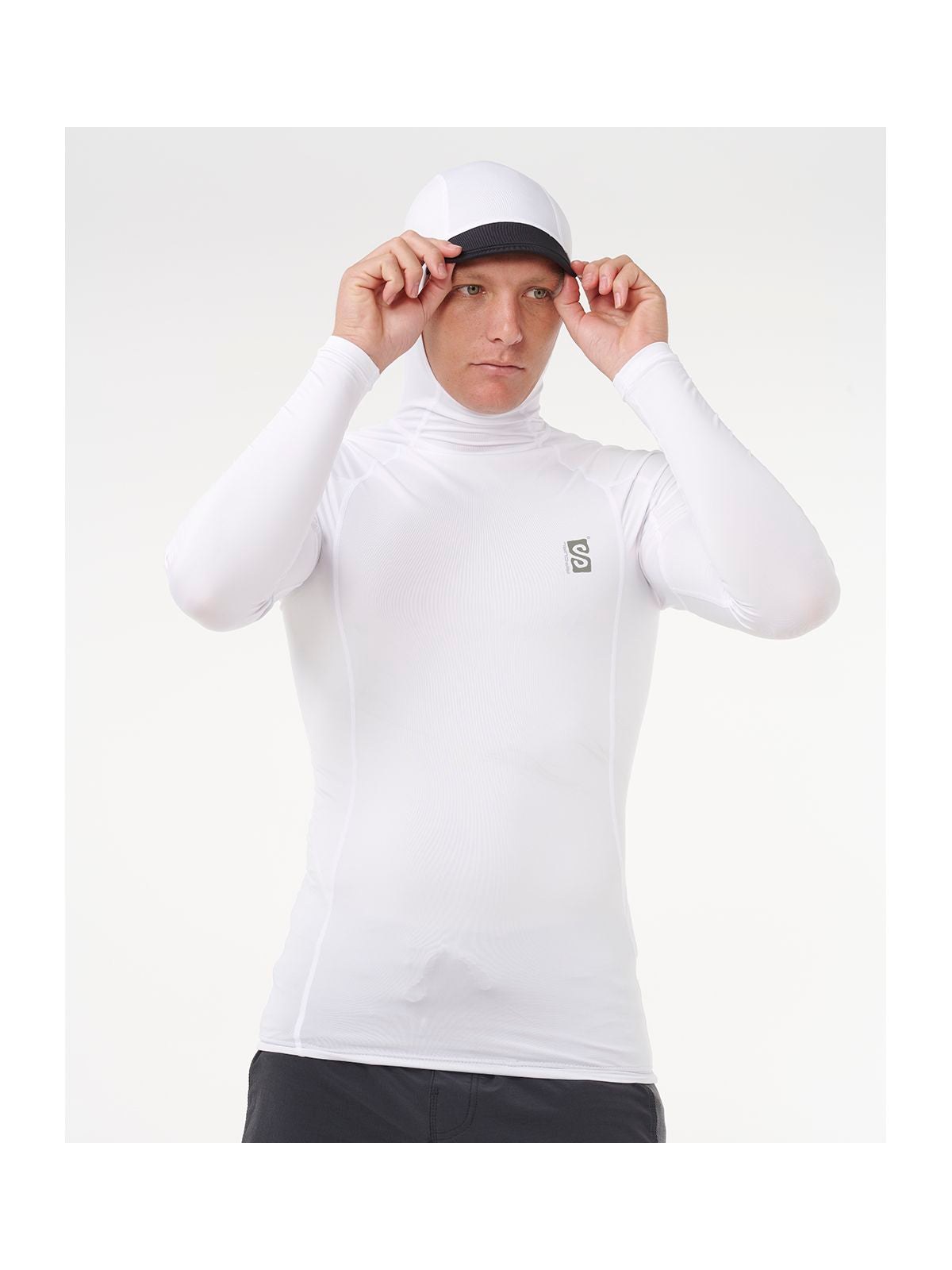 Lycra męska RIP CURL Search Upf Perf Hood L/S biała