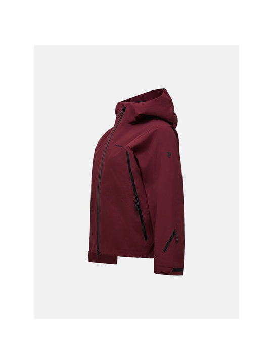 Kurtka narciarska damska PEAK PERFORMANCE Ridge Ace Ski HIPE ACE 3L Shell Jacket bordowa
